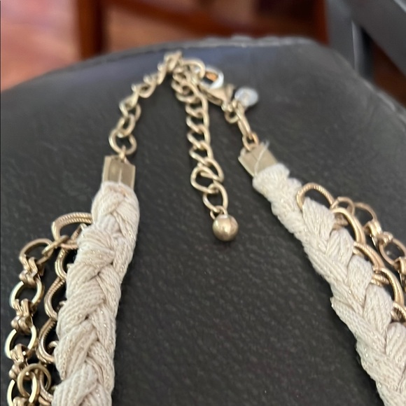 Chico's Gold and Cream Statement Necklace - Picture 5 of 7